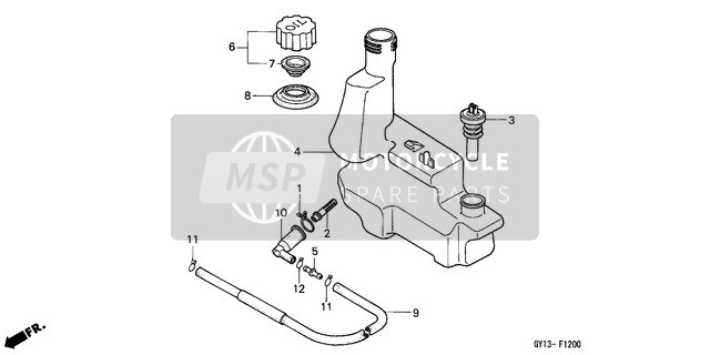 Honda SA50 1994 Öltank für ein 1994 Honda SA50